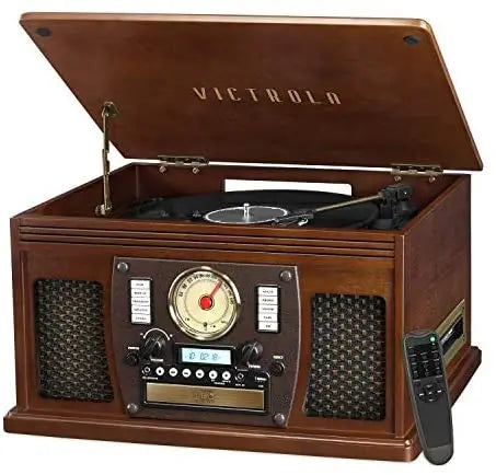 Victrola 8-in-1 Bluetooth Record Player With Built-In Speakers And Wireless Streaming