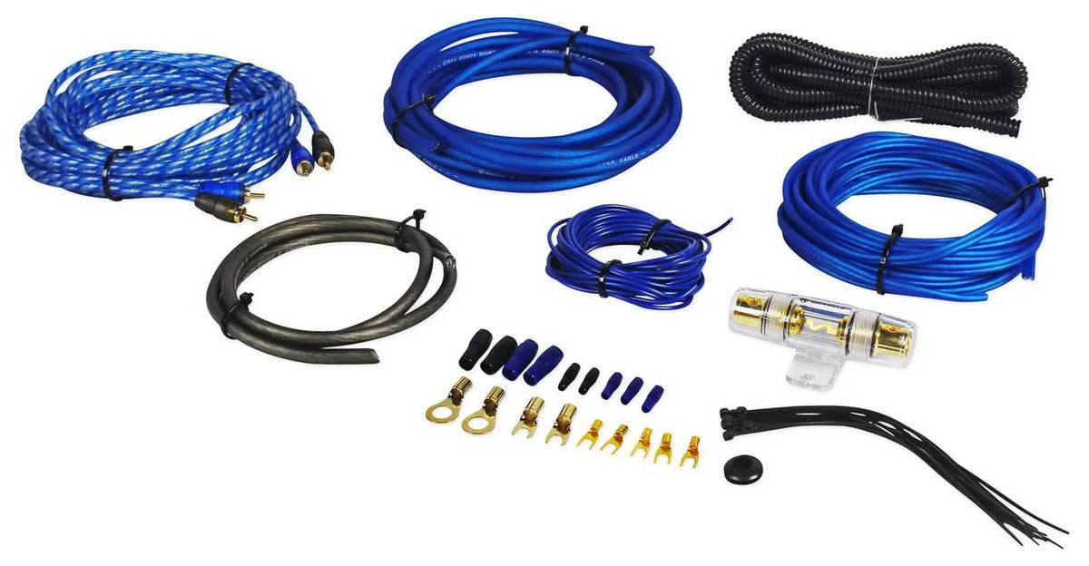MTX 3512-04 12 in 500W Subwoofer Bundle With Rockville Sealed Enclosure, Amplifier And Wire Kit
