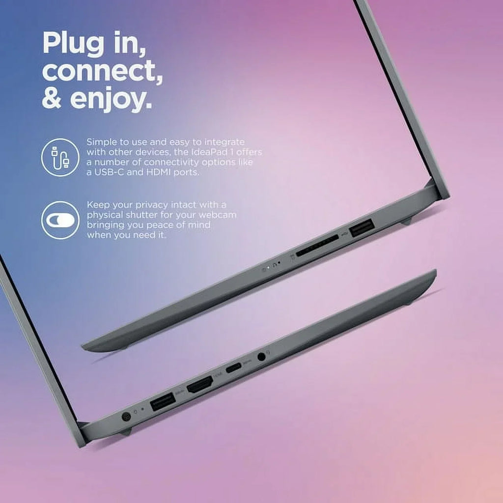 Lenovo IdeaPad 1i 14.0in Laptop, Intel Celeron N4020, 4GB RAM, 64GB eMMC Storage, Cloud Grey - Windows 11 In S Mode