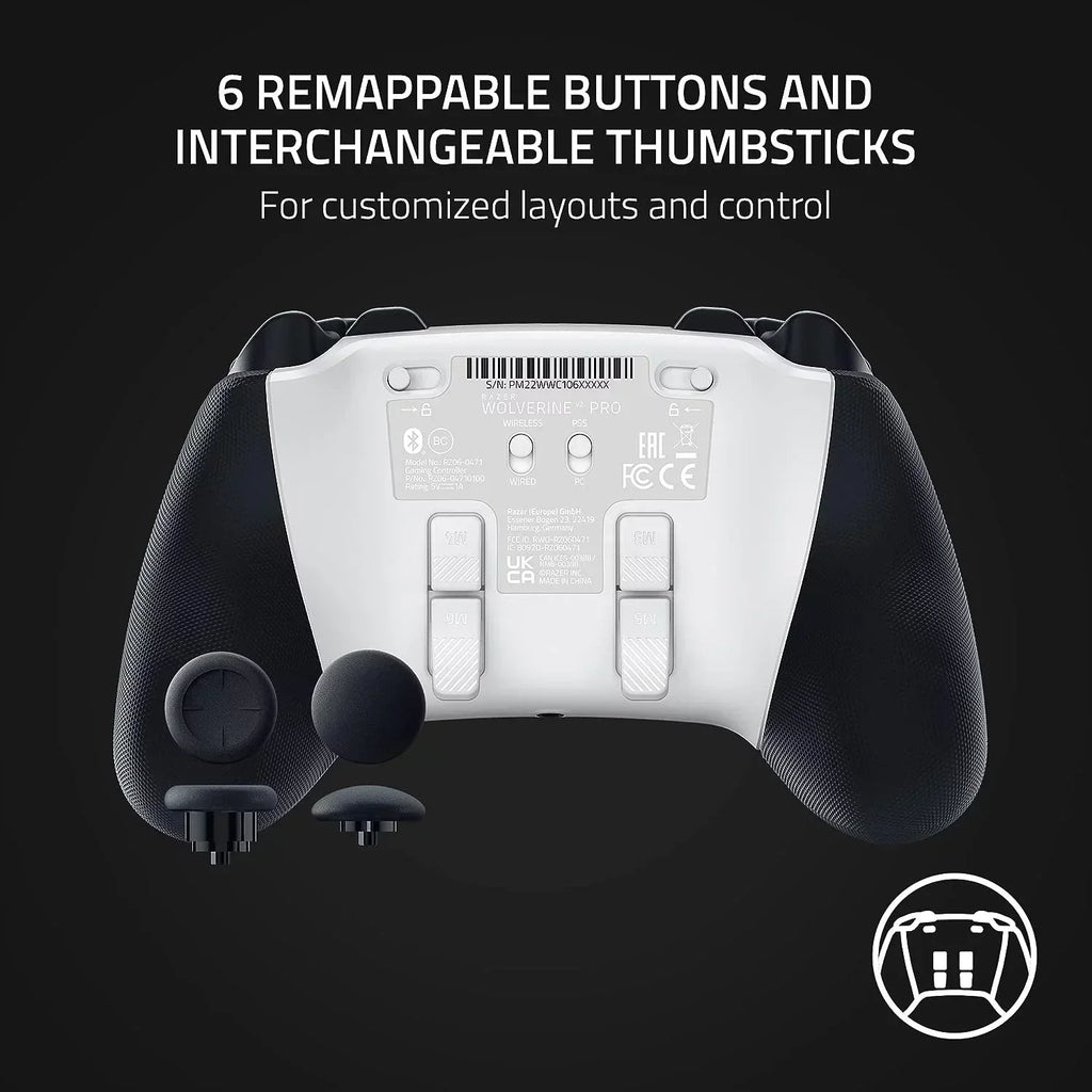 Razer Wolverine V2 Pro Wireless Gaming Controller for PlayStation 5, PS5 PC - White