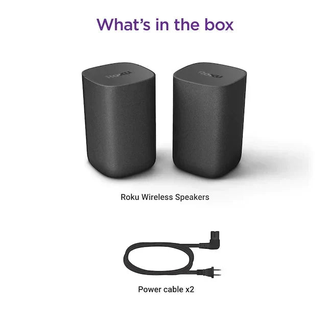 Roku Wireless Speakers 6.1-in 80-Watt Set Of 2