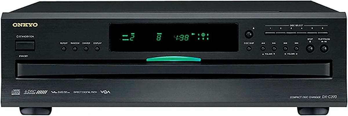 Onkyo 6-Disc CD Changer, Black - DX-C390